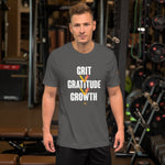 Grit > Gratitude > Growth || Unisex t-shirt