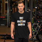 Grit > Gratitude > Growth || Unisex t-shirt