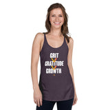 Grit > Gratitude > Growth || Women's Racerback Tank