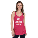 Grit > Gratitude > Growth || Women's Racerback Tank